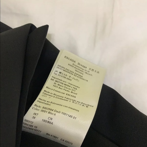 ESCADA Women’s Solid Black A Line Dress 36 - Picture 6 of 7